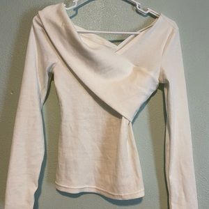 White off the shoulder long sleeve